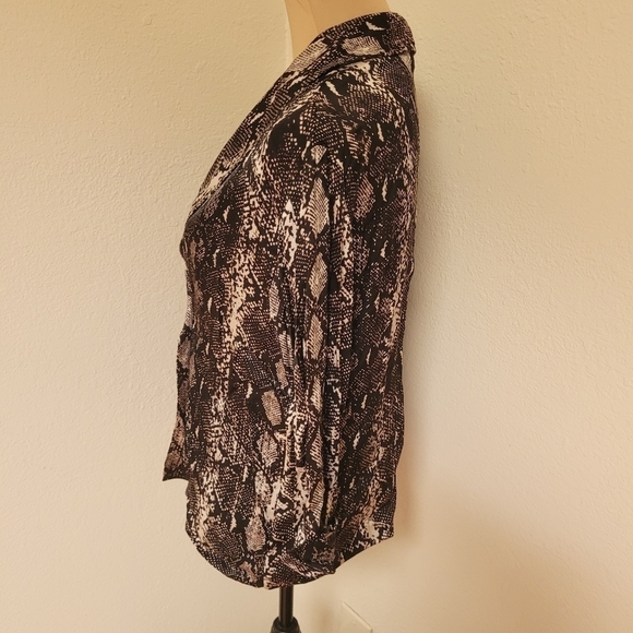 Nation Ltd Satin Snakeskin Print Jacket - Picture 3 of 5
